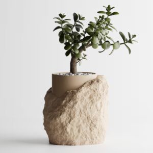 Vase mit Steinoptik