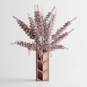 Folia Vase mit Blattschnitt-Design